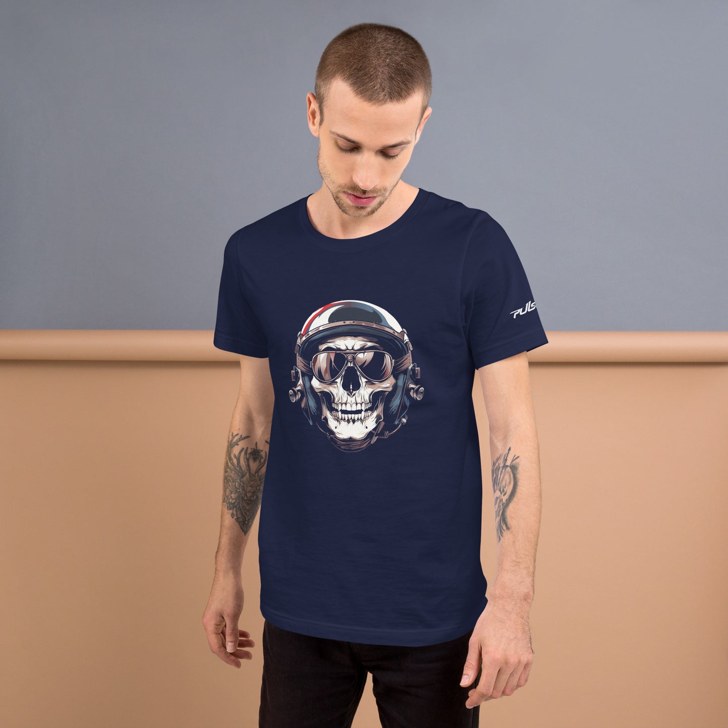 Guardian's Badge Tee by PulseRise Apparel (Black & Navy)